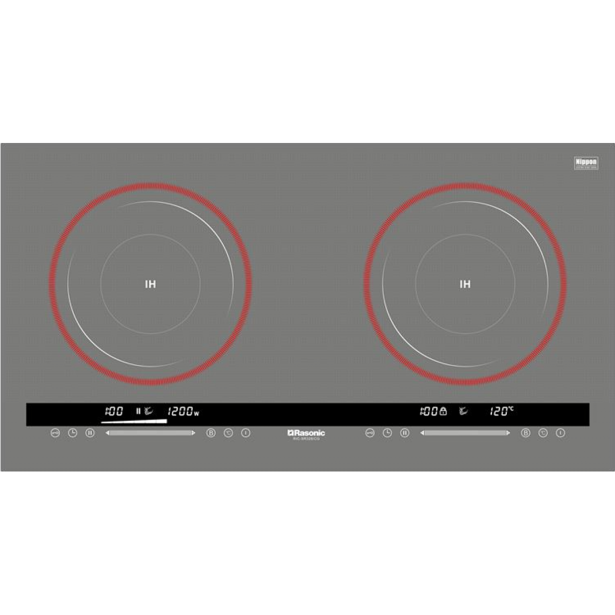 Rasonic 樂信 RIC-SR328/CG 廚房專用雙頭電磁爐 (13A/適合較大櫥櫃空間) (灰色)